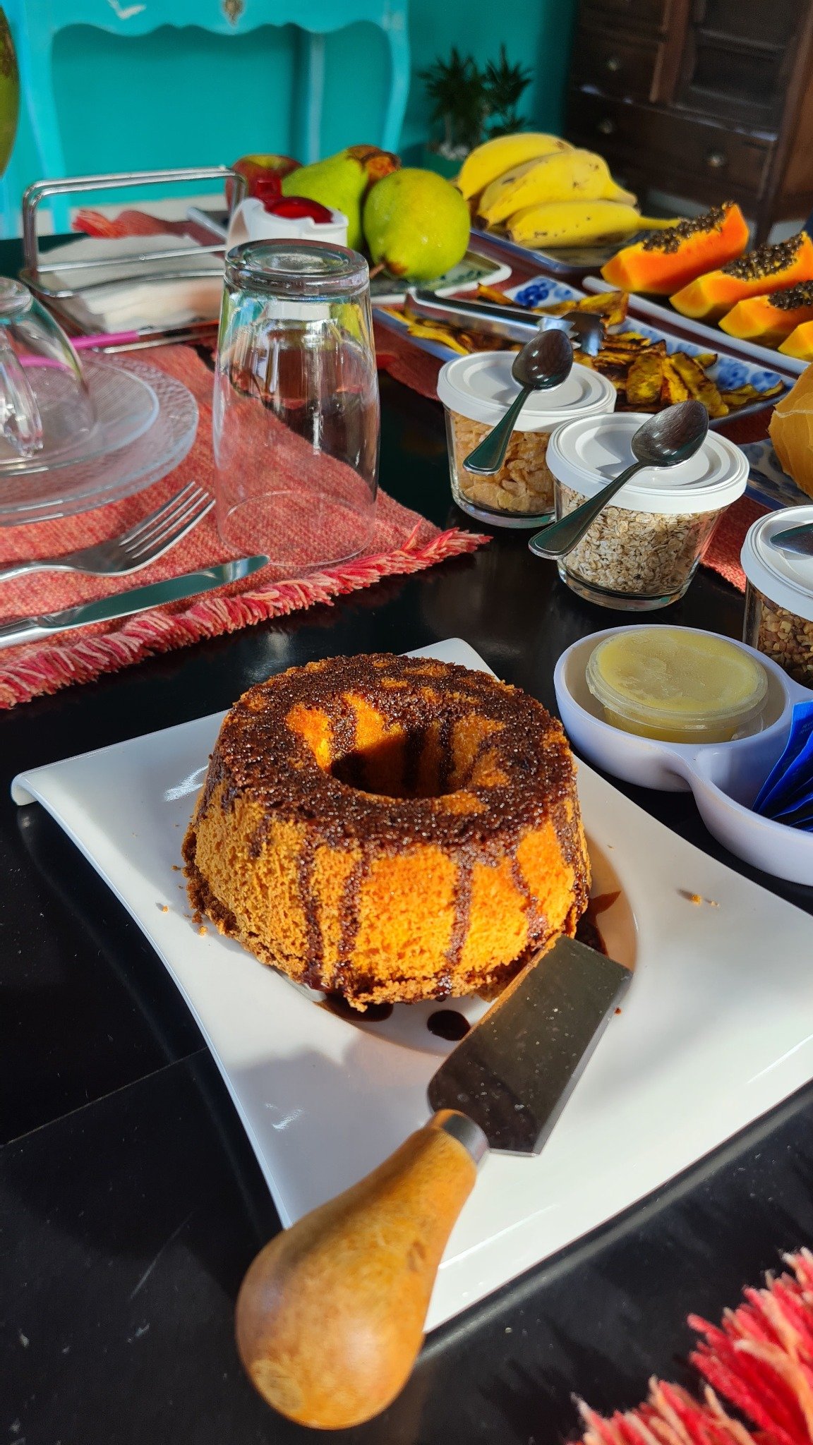 Bolo caseiro do café da manhã